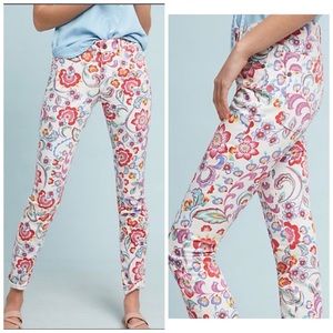 Anthropologie Pilcro floral jeans